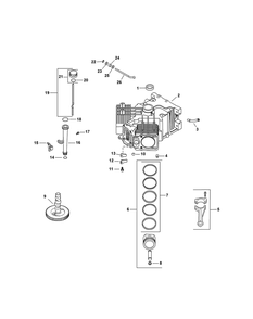 Kohler Cv670-3015 Crankcase Diagram and Parts List for Z-FORCES48-KH 53AH5FJB050-22HP Cub Cadet Lawn Tractor